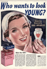 "Who wants to look young" newspaper article.